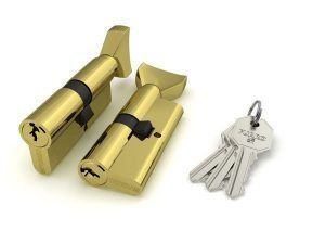 Цилиндровый механизм 100 DM/RC 68 mm (26+10+32) PB латунь