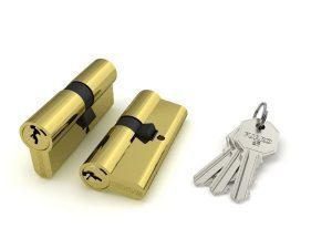 Цилиндровый механизм 100 CA 68 mm (26+10+32) PB латунь 5 кл.