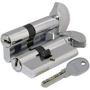 Цилиндровый механизм 100 DM/RC 80 mm (35+10+35) CP хром