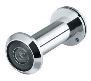 Глазок дверной, пластиковая оптика DV1, 16/35х60 CP Хром