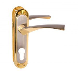 Ручка дверная CORONA STL kYale 62 mm SN/GP