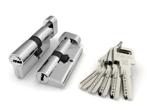 Цилиндровый механизм с вертушкой R602/60 mm (25+10+25) CP хром 5 кл.