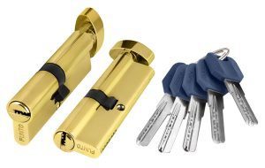 Цилиндровый механизм с вертушкой Z402/90 mm (40+10+40) PB латунь 5 кл.