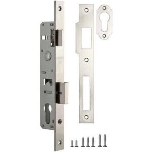 Корпус узкопрофильного замка с защелкой 153P-25/85 CP (хром)