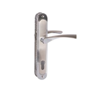 Ручка дверная CORONA STL Yale 85 mm SN/CP