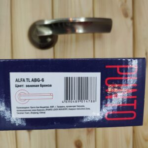 Дверная ручка ALFA TL ABG-6 зеленая бронза