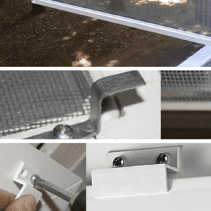 Задвижка к профилю белая 10х20