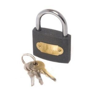 Серый стальной навесной замок (38мм)