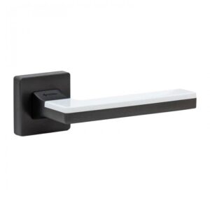 Дверные ручки System модель LARISSA Черный Матовый Никель/Белый глянцевый