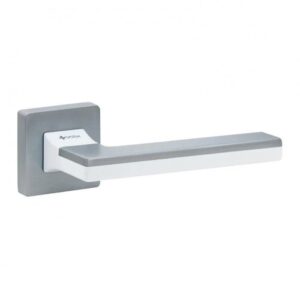 Дверные ручки System модель LARISSA Матовый Хром /Белый / Матовый Хром