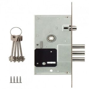 Замок врезной сувальдный 252/RL никель тех. уп. 5 кл.