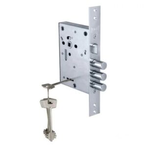 Замок врезной сувальдный 447/L никель 5 кл.