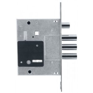 Замок сувальдный Kale 257LХ, хром, 5 ключей, бексет: 60 mm, с ответной планкой, с доп. ригелем 0124