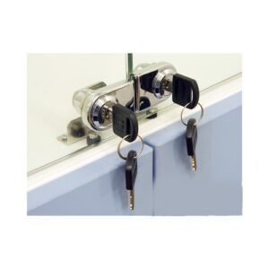 Замок мебельный для стекла - две створки (Китай)
