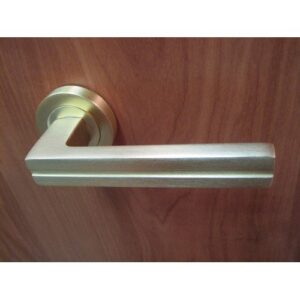 Ручка раздельная "Doganlar" STRIPON матовый никель/хром