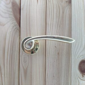 Ручка раздельная "Doganlar" ELMAS матовый никель/хром