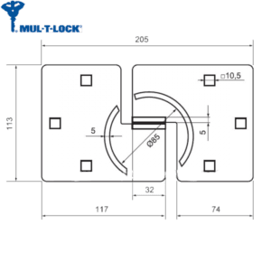 Навесы MUL-T-LOCK до замка HOCKEY PUCK/ROUND