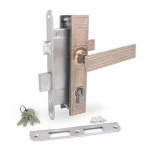 Врезной замок "Мотор Сич" ЗВ4-6.111-6 с ручками (желтый квадрат)