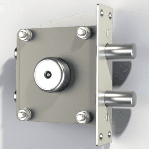 Замок "Барьер-Каре М", врезной (на шасси), ХРОМ, дл.кл 80 мм