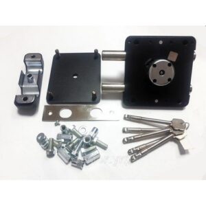 Замок "Барьер-Каре", накладной ХРОМ, дл.кл 80 мм