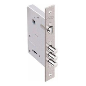 Замок врезной сувальдный КРЕМЕНЬ 1.04.27. (три ригеля + защелка) межцентровое 85мм