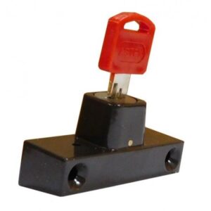 Замок для блокировки створки WSL белый / коричневый