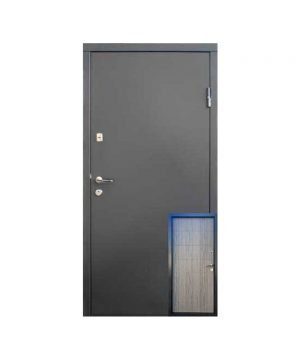 Входные двери Qdoors Вип М Горизонталь 950 Л графит / дуб вулканический
