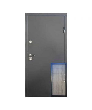 Входные двери Qdoors Стандарт М Горизонталь 950 Пр графит / дуб вулканический
