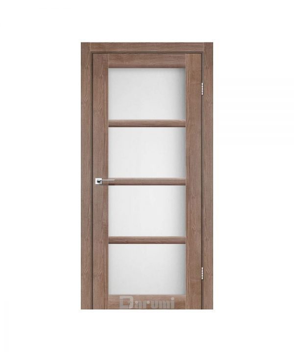 Межкомнатные двери Даруми модель AVANT Орех бургун стекло сатин белое