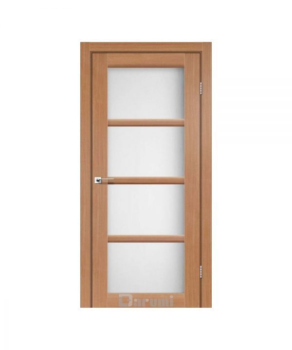 Межкомнатные двери Даруми модель AVANT Дуб натуральный стекло сатин белое