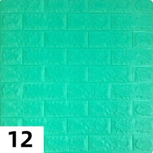 Самоклеющиеся 3д панели Кирпич 700*770мм цвет 12 (Мятный)