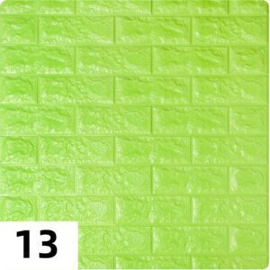 Самоклеющиеся 3д панели Кирпич 700*770мм цвет 13 (Зеленый)
