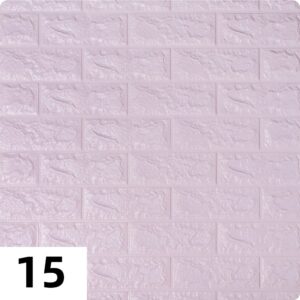 Самоклеющиеся 3д панели Кирпич 700*770мм цвет 15 (Свет. Фиолетовый)