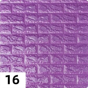 Самоклеющиеся 3д панели Кирпич 700*770мм цвет 16 (Фиолетовый)