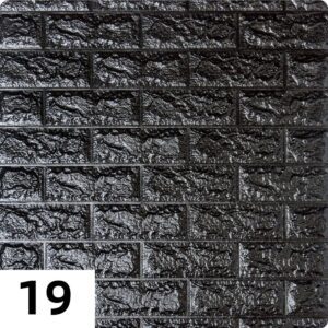 Самоклеющиеся 3д панели Кирпич 700*770мм цвет 19 (Черный)