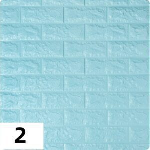 Самоклеющиеся 3д панели Кирпич 700*770мм цвет 2 (Бирюза)