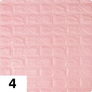 Самоклеющиеся 3д панели Кирпич 700*770мм цвет 4 (Розовый)