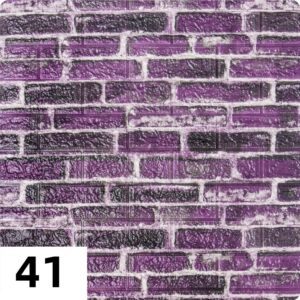 Самоклеющиеся 3д панели Екатеринославский кирпич 700*770мм цвет 41 (Фиолетовый)