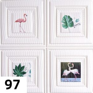 Самоклеющиеся 3д панели Картины 700*700мм цвет 97 (Фламинго)