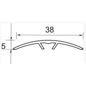 Алюминиевый порог ПА(С) 40* неокрашенный 0,9 м