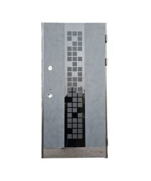 Входные двери Форт М Трио Сити 860 Л улица бетон антрацит/белая