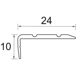 Алюминиевые пороги ПАУ 24.10 неокрашенный 0,9 м