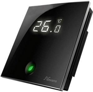 Термостат Millitemp 2 BREATH содержит датчик температуры воздуха (встроенный) и поставляется с внешним датчиком (монтуется в пол)