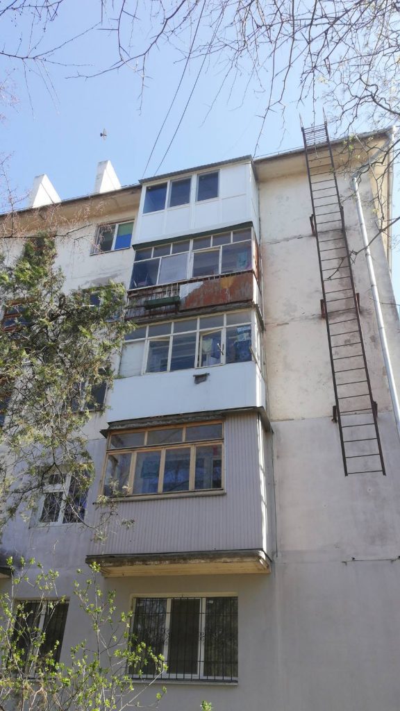 Поэтапный монтаж балкона по ул. Молодогвардейская г. Николаев