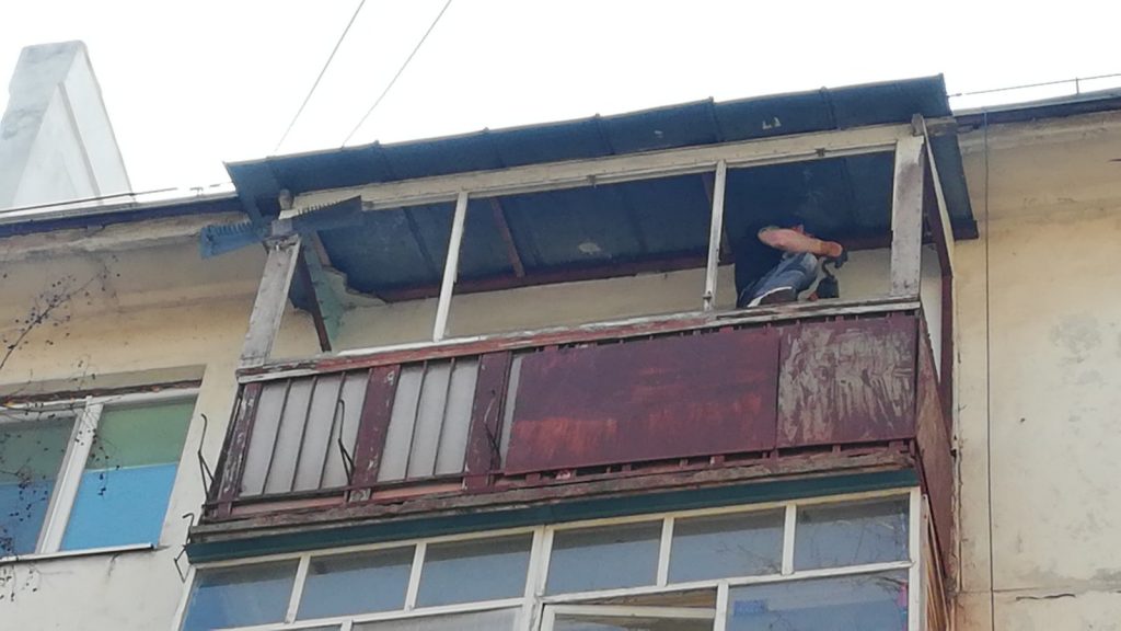 Поэтапный монтаж балкона по ул. Молодогвардейская г. Николаев