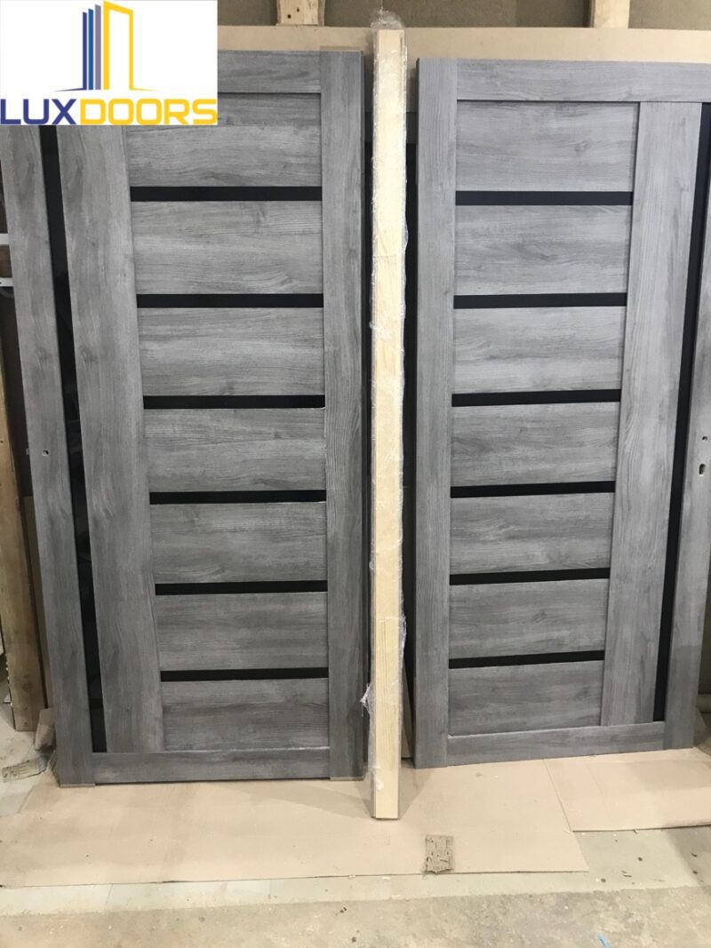 Межкомнатные двери Luxdoors Bianca с черным стеклом — изображение 7