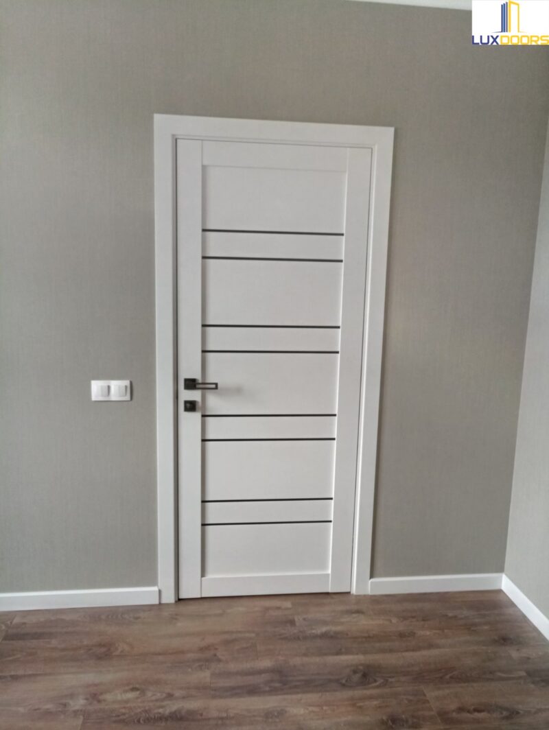 Межкомнатные двери Luxdoors DUBLIN с черным стеклом — изображение 3
