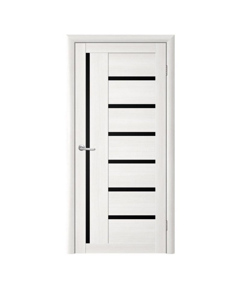 Межкомнатные двери Luxdoors Bianca с черным стеклом — изображение 2