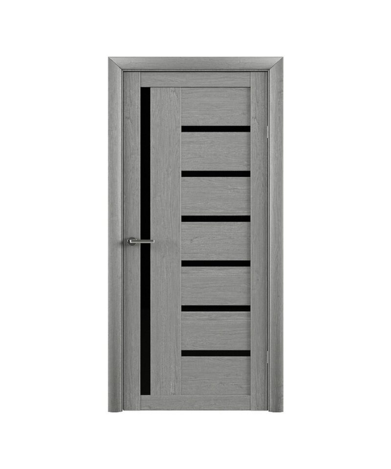Межкомнатные двери Luxdoors Bianca с черным стеклом — изображение 4