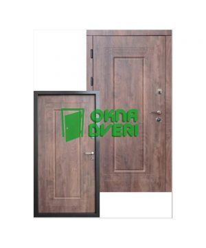 Входные двери Форт Стандарт Плюс Бавария 960 Пр Улица спил дерева коньячный